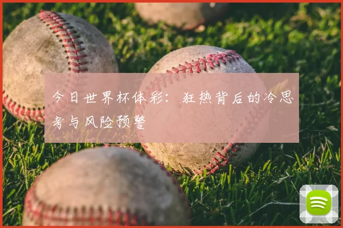 今日世界杯体彩:狂热背后的冷思考与风险预警